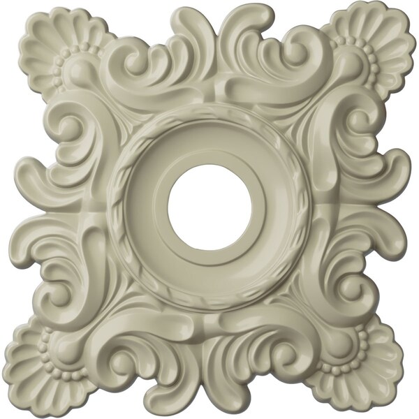Ekena Millwork Crawley Ceiling Medallion (Canopies up to 6 3/4"), 18"W x 18"H x 3 1/4"ID x 1 1/2"P, Clear Yellow CM18CRCYF - main